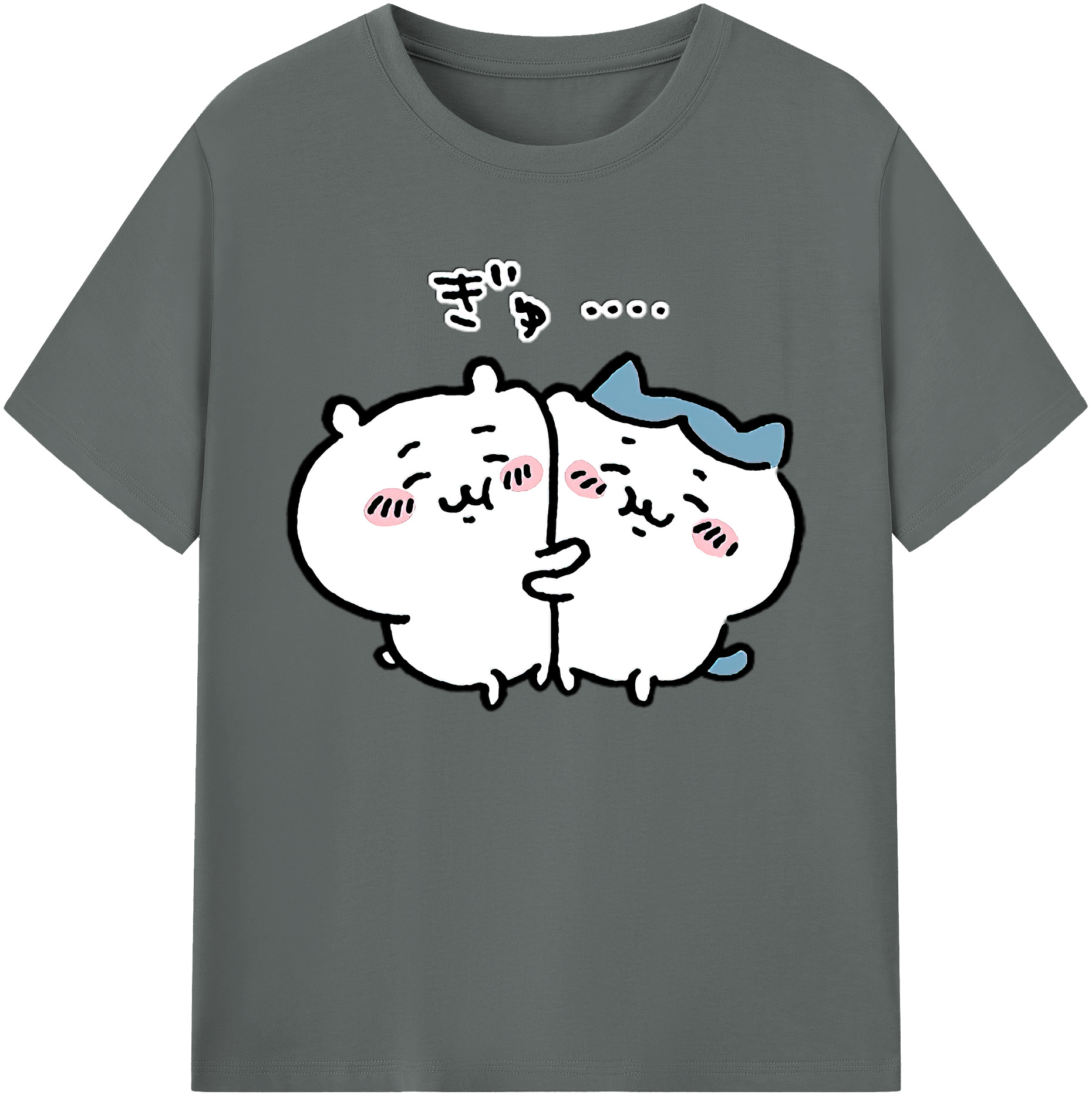 （画像用） ちいかわ ハチワレ Chii-kawa hachiware 綿100％ メンズ半袖Tシャツ｜肌触りやわらか＆通気性